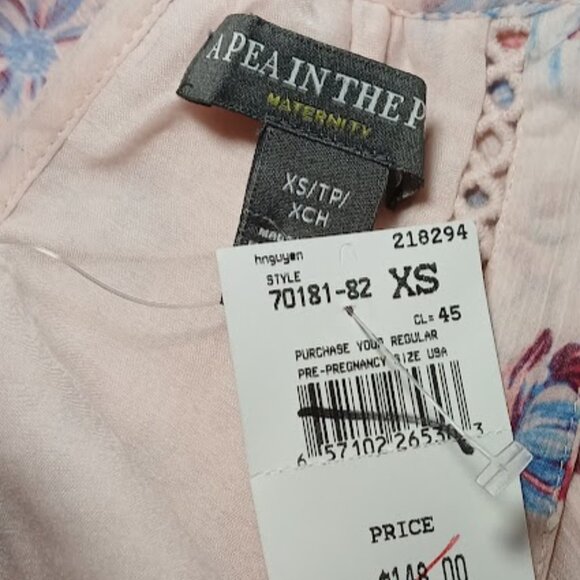 NWT A Pea In The Pod Halter Top Maxi Dress Size XS - Picture 7 of 8